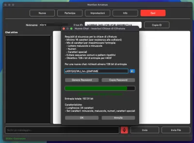 Fase 2: Creazione Chat - Master Password